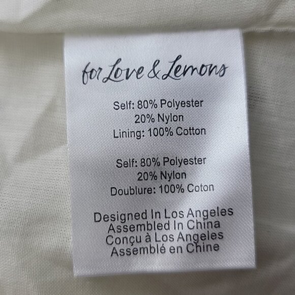 FOR LOVE & LEMONS NeW Eden Midi Ivory Black Heart Smocked Coquette Peasant Dress - Picture 8 of 9